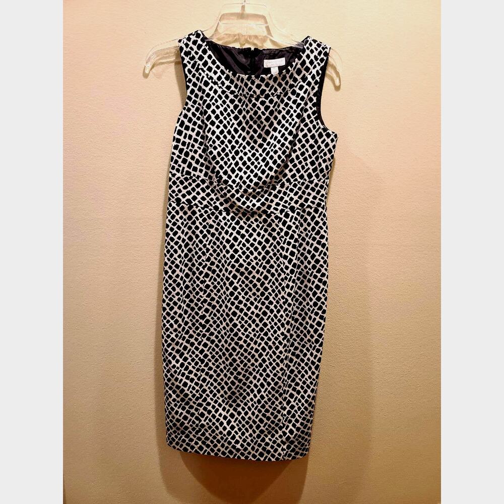 NEW Charter Club black white sleeveless tank dress - 6p 6 petite